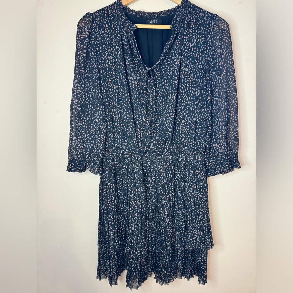 The Reset Black and White Speckled Mini Dress